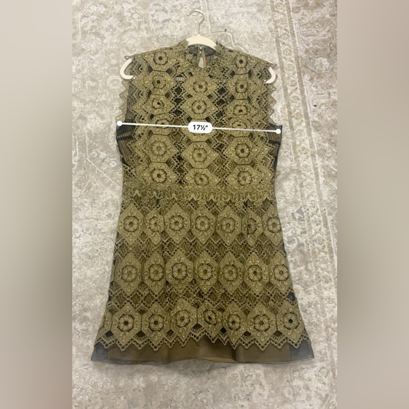 Catherine Deane Gold Lace Kate Dress - US Size 12 - Picture 7 of 8